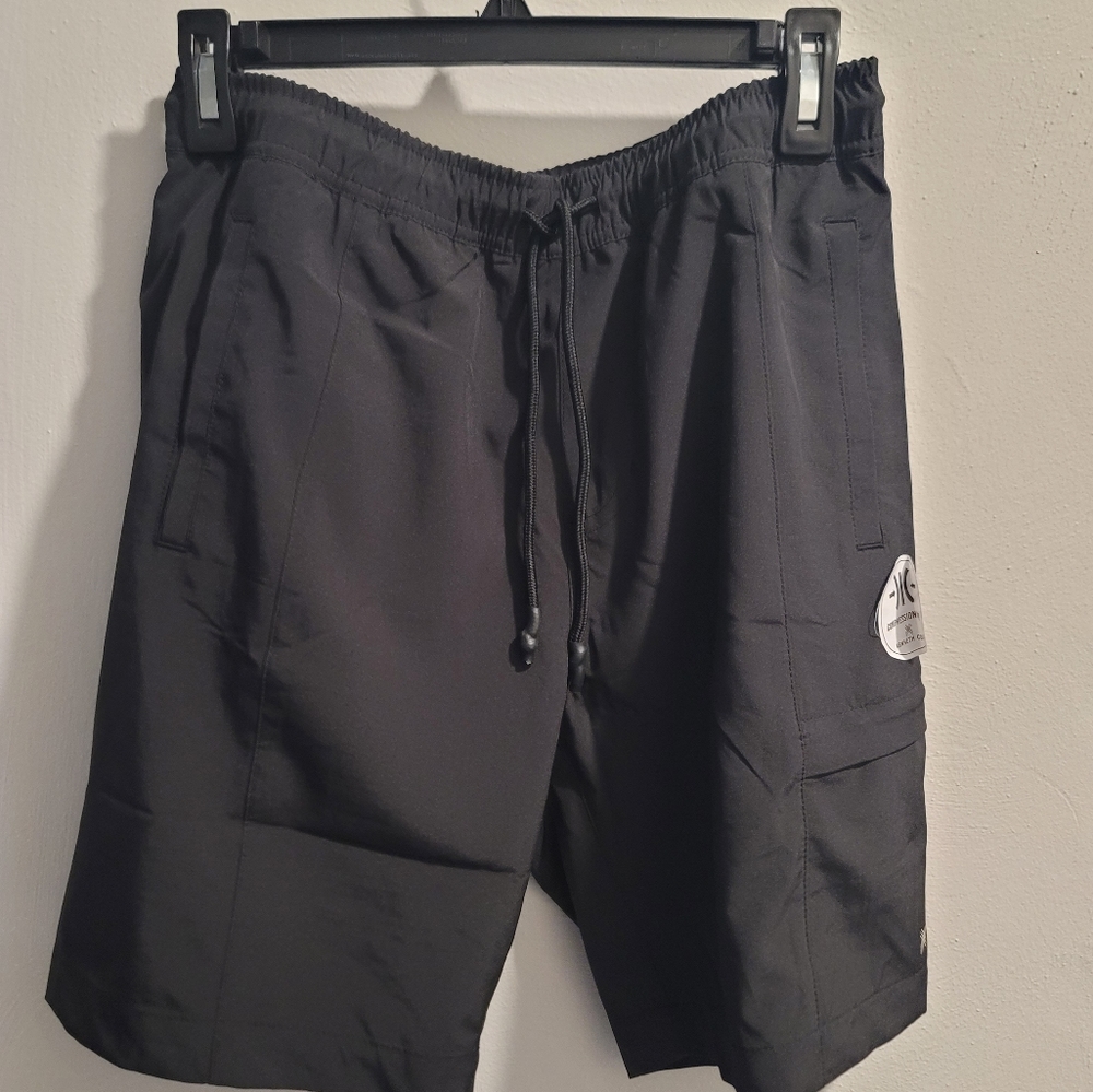 NWT Kenneth Cole Active Compression lined Black Running Shorts Men Small